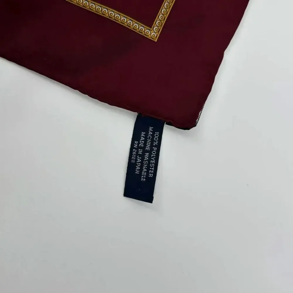 Vintage 80s Polo Ralph Lauren Uni-Crest Japan Made Scarf 35X35